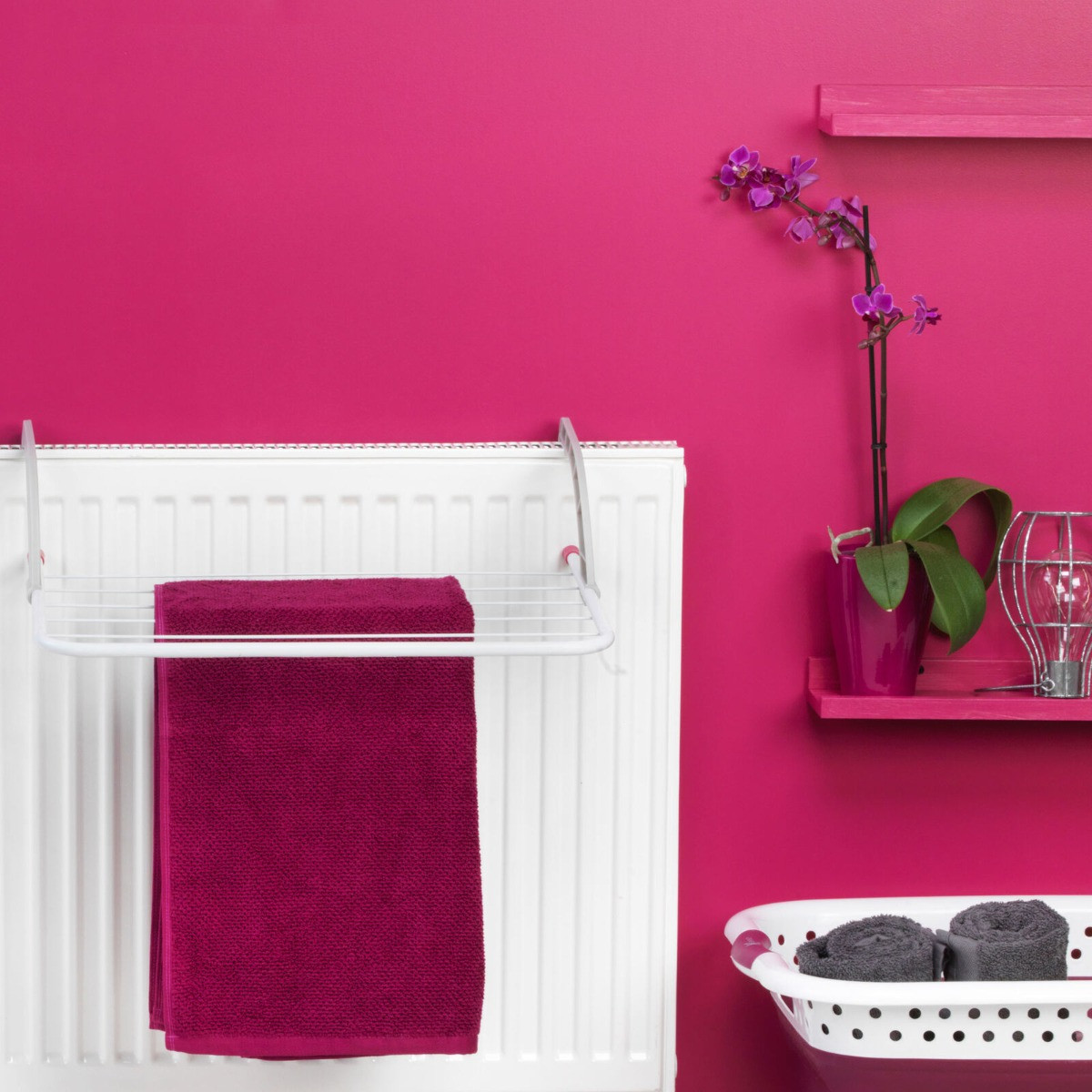 Kleeneze 6-Bar Radiator Clothes Airer, White