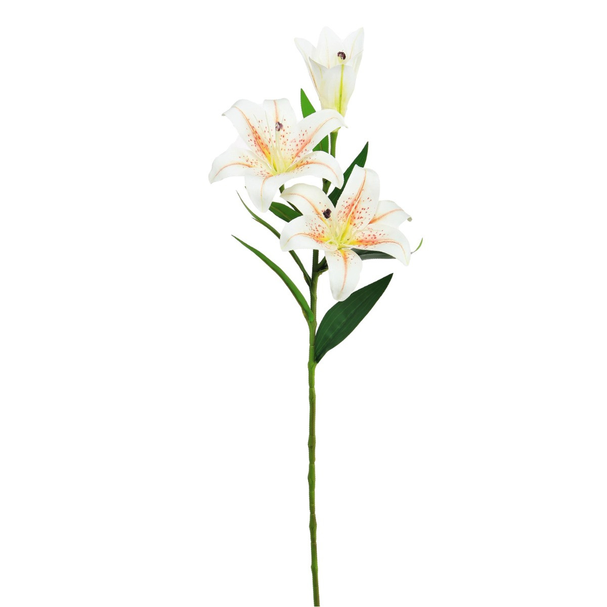 Artificial Small Asiatic Lily - Pink/White>