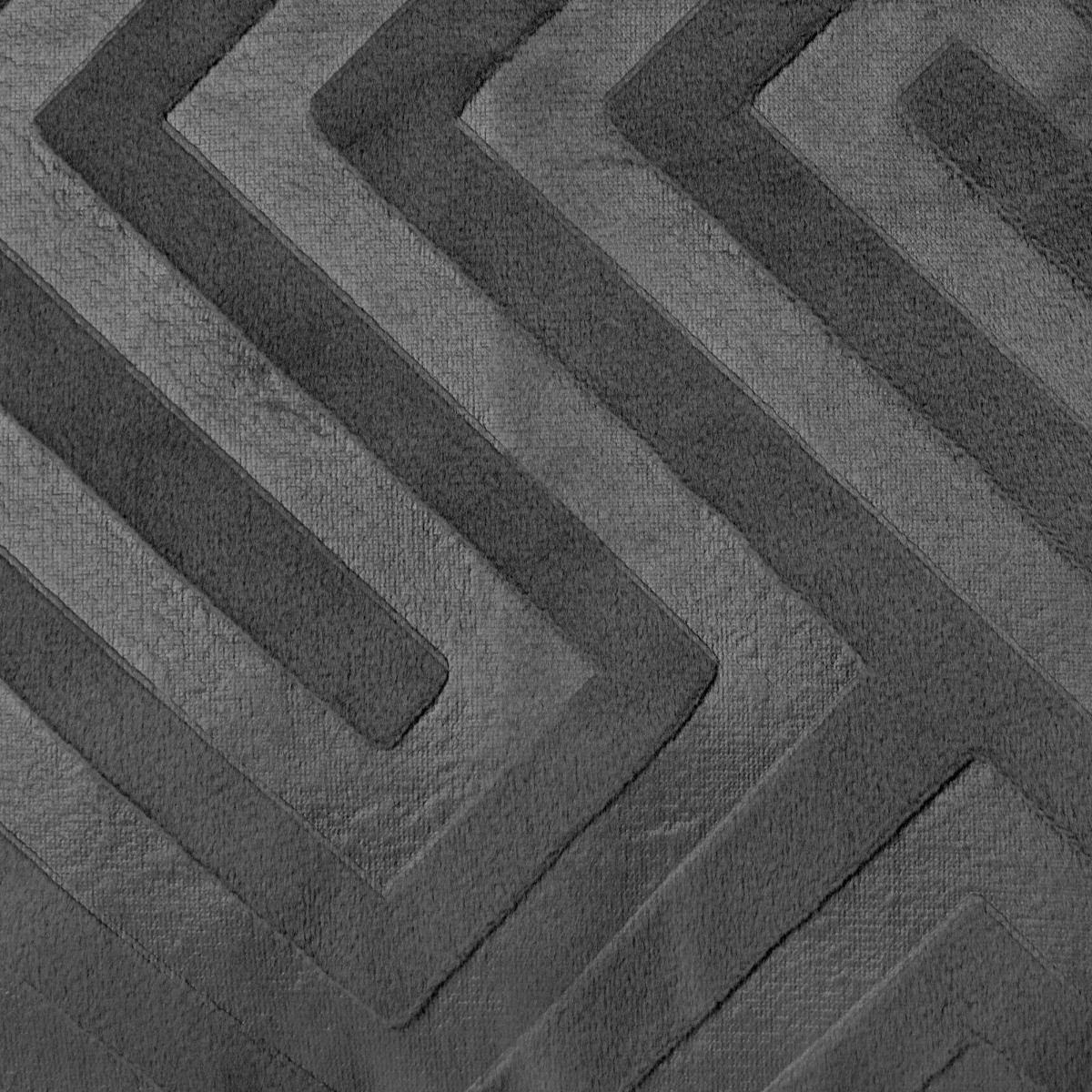 OHS Cut Out Velvet Cushion Covers, Charcoal - With Cushion>