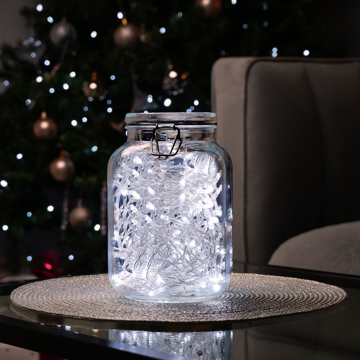 100 Indoor Battery Powered Fairy Lights - Cold White>