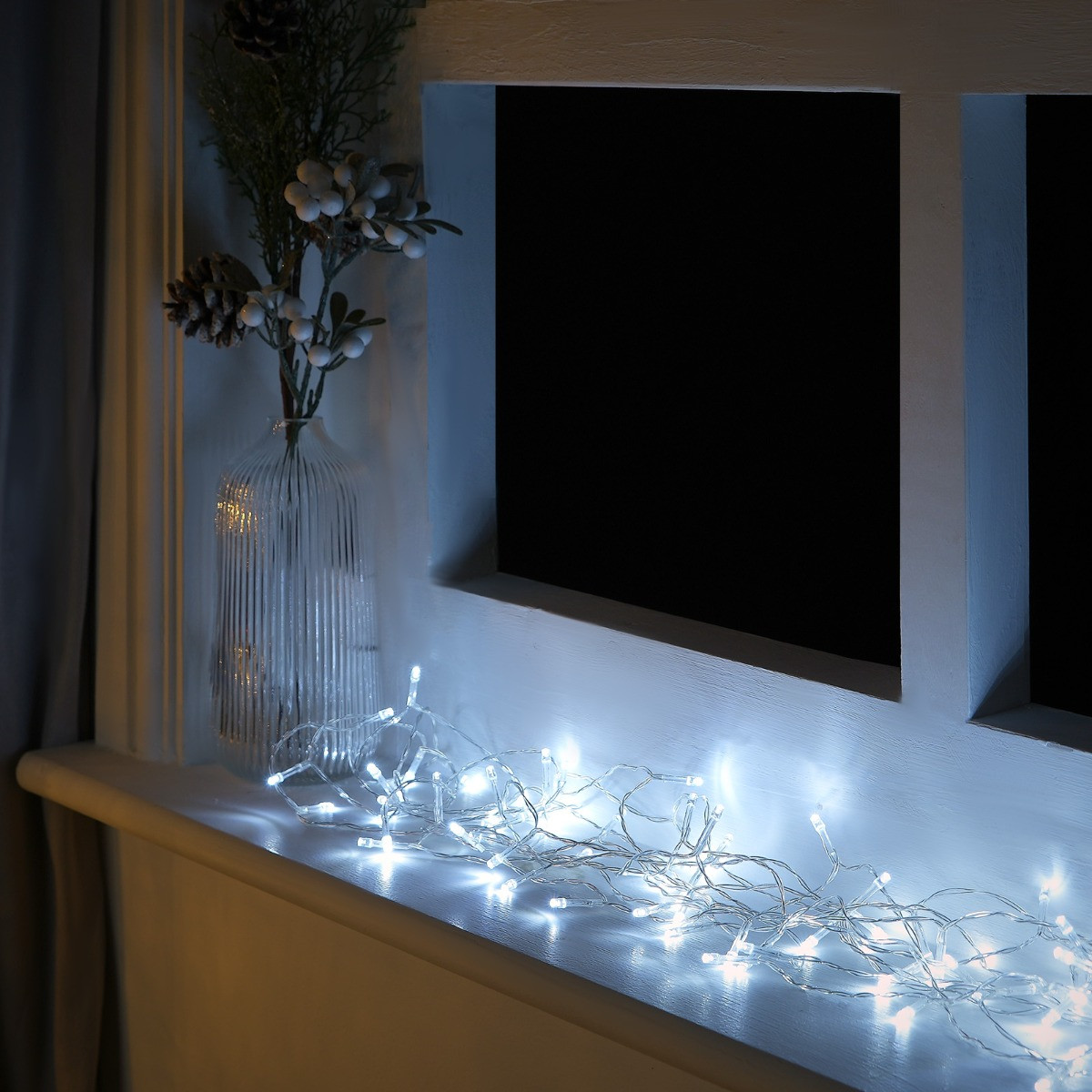 100 Indoor Battery Powered Fairy Lights - Cold White>