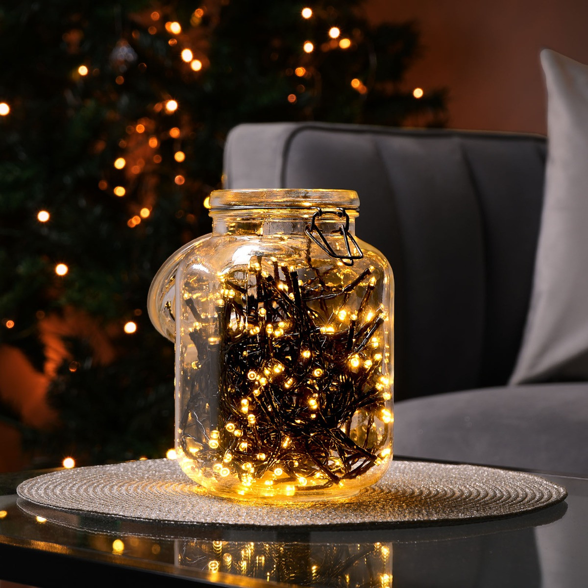 200 Indoor/Outdoor Battery Operated LED String Lights Warm White