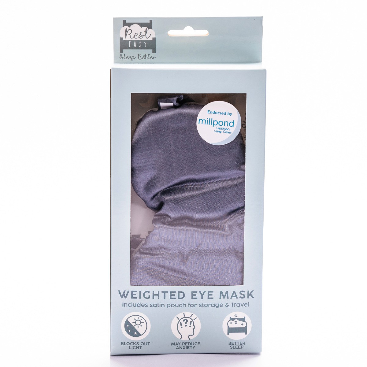 Rest Easy Sleep Better Weighted Eye Mask>