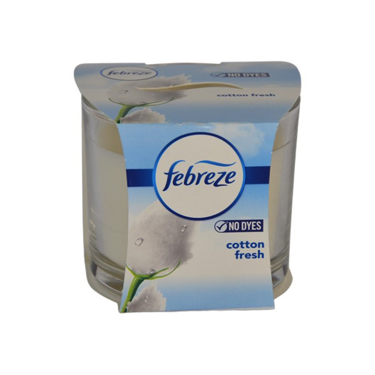 Febreze Cotton Fresh Scented Candle - White>