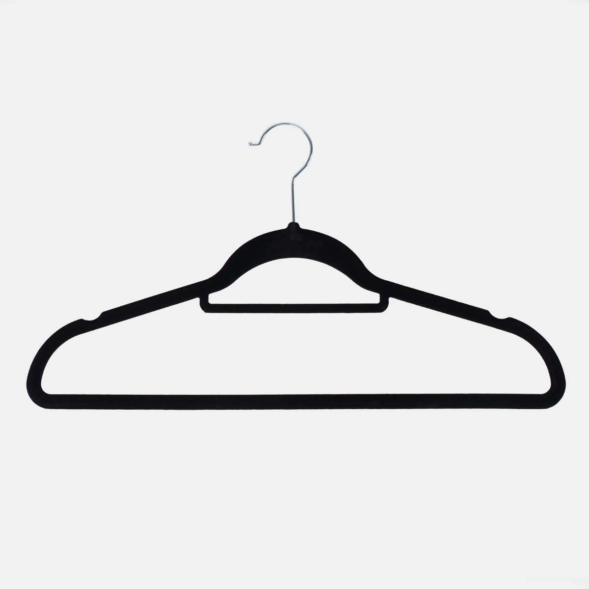 OHS Essentials Velvet Flocked Hangers - Black>