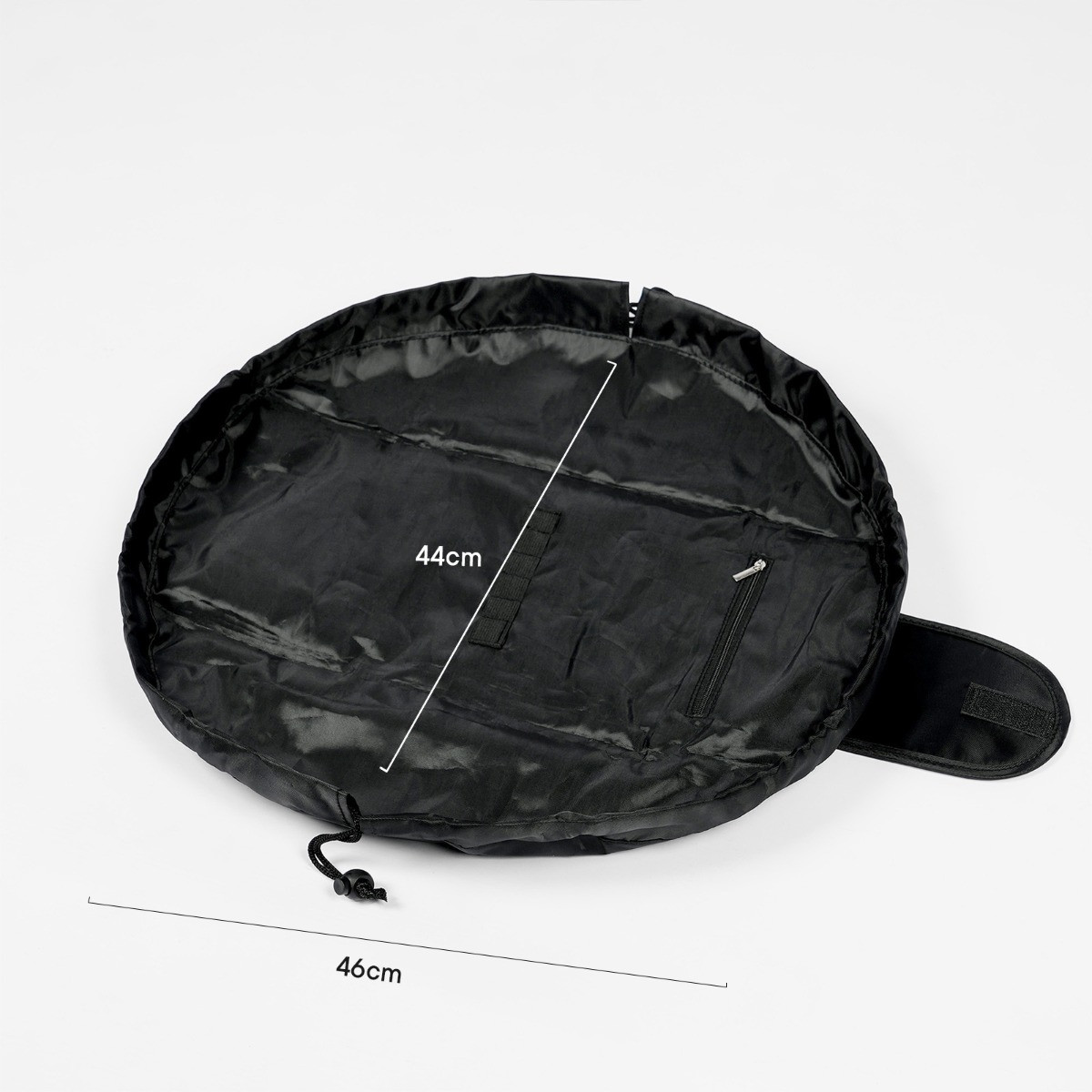 OHS Plain Drawstring Makeup Bag Organiser - Black>