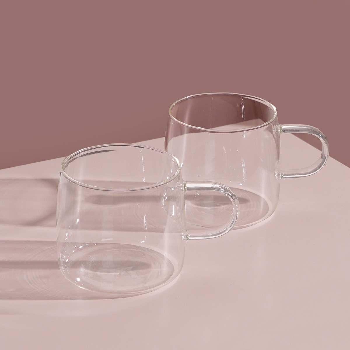 OHS Glass Mug, Clear - Set of 2>