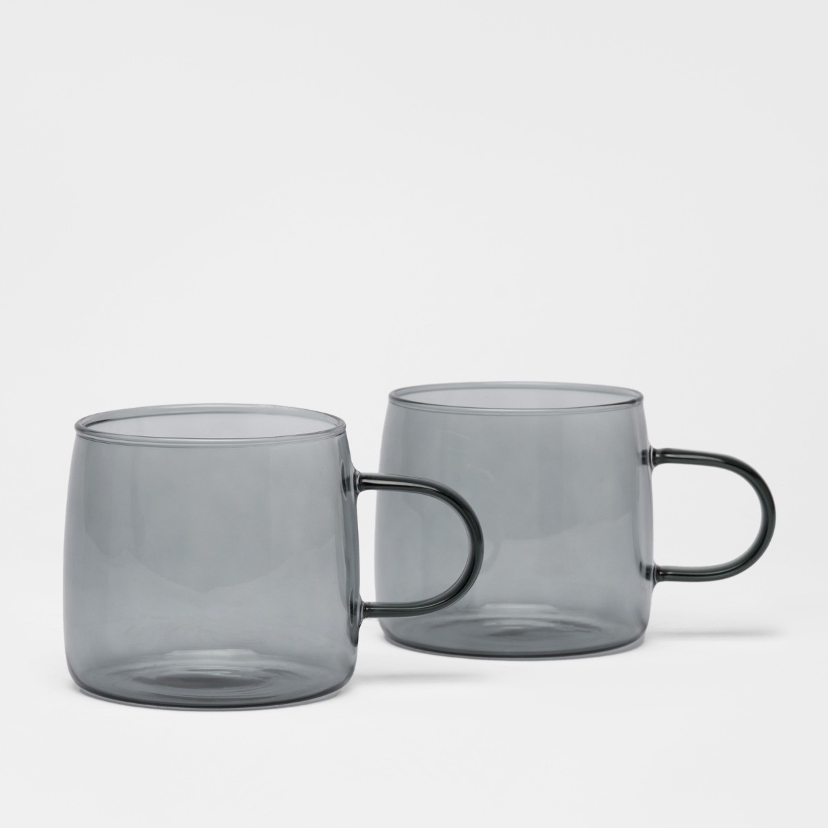 OHS Glass Mug, Grey - Set of 2>