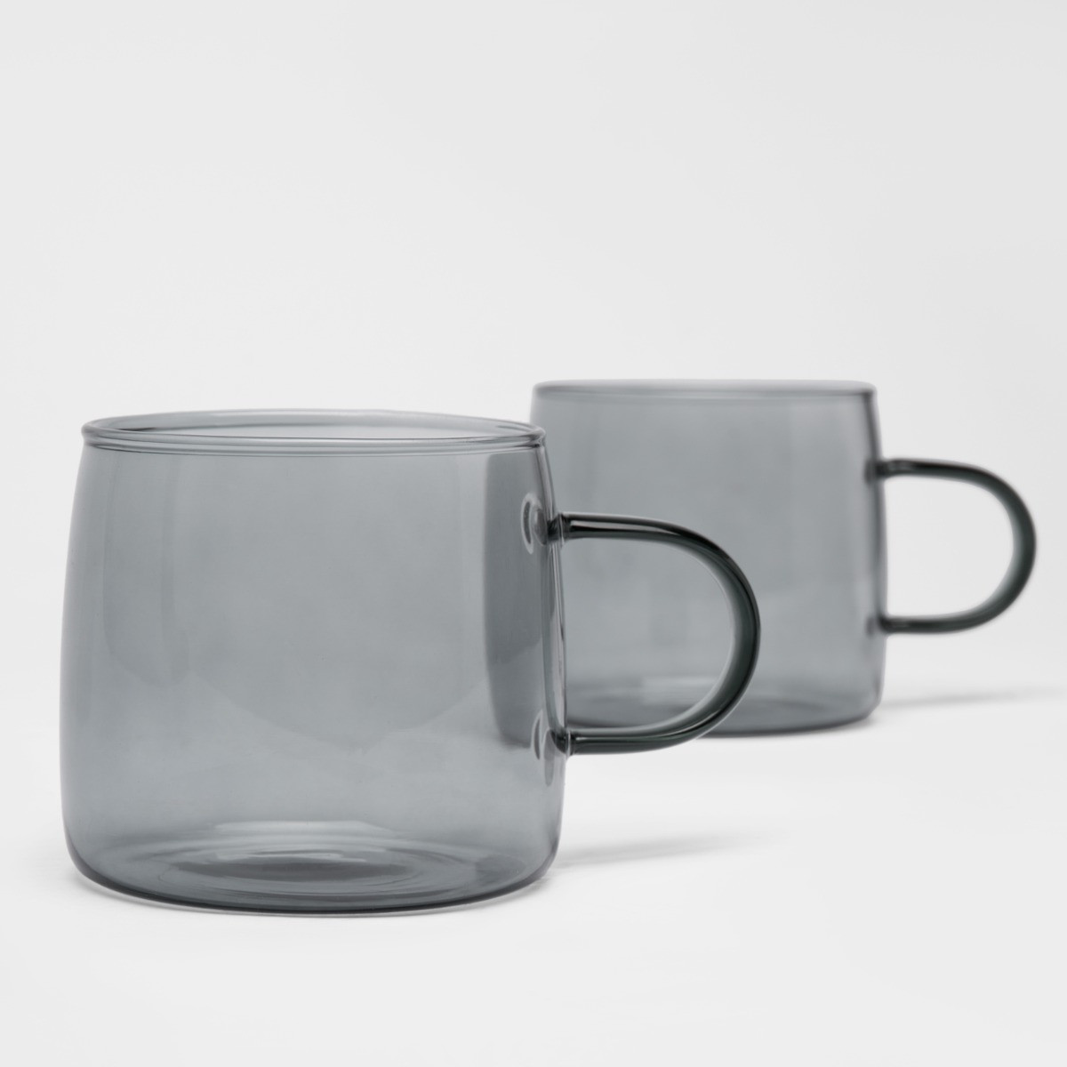 OHS Glass Mug, Grey - Set of 2>