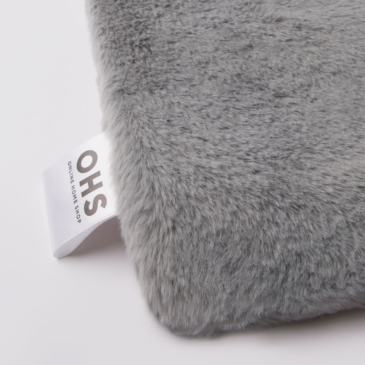 OHS Faux Fur Hot Water Bottle - Charcoal>