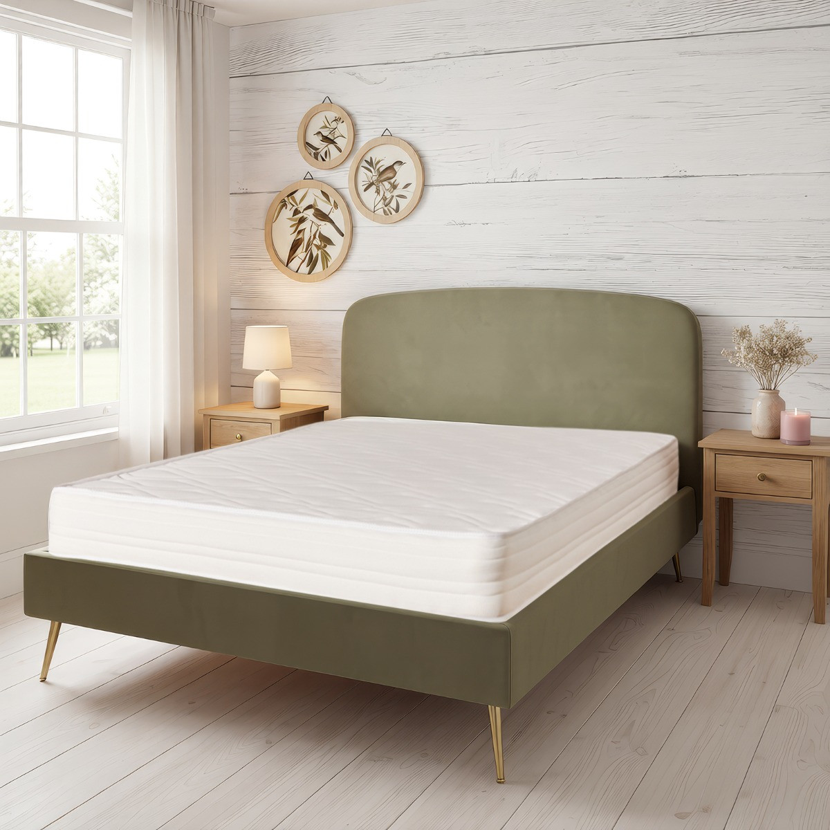 OHS Extra Comfort Memory Foam Spring Mattress, White – Shorty>