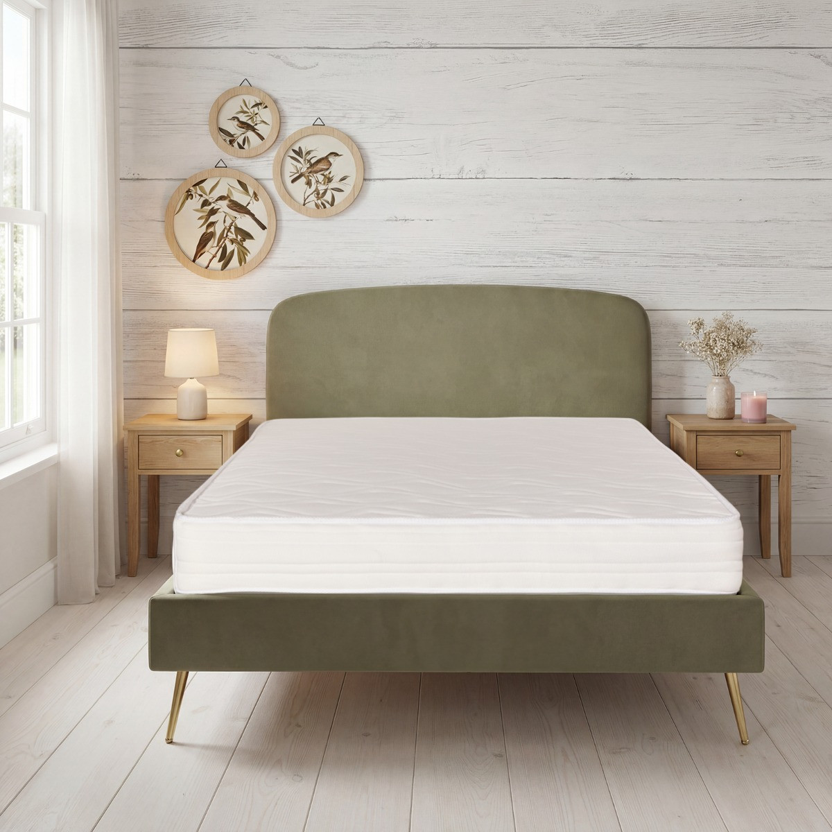OHS Extra Comfort Memory Foam Spring Mattress, White – Shorty>