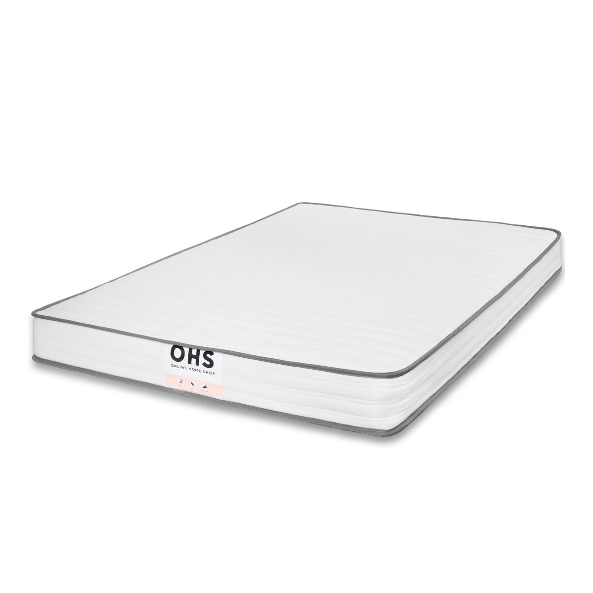 OHS Extra Comfort Memory Foam Spring Mattress, White Single