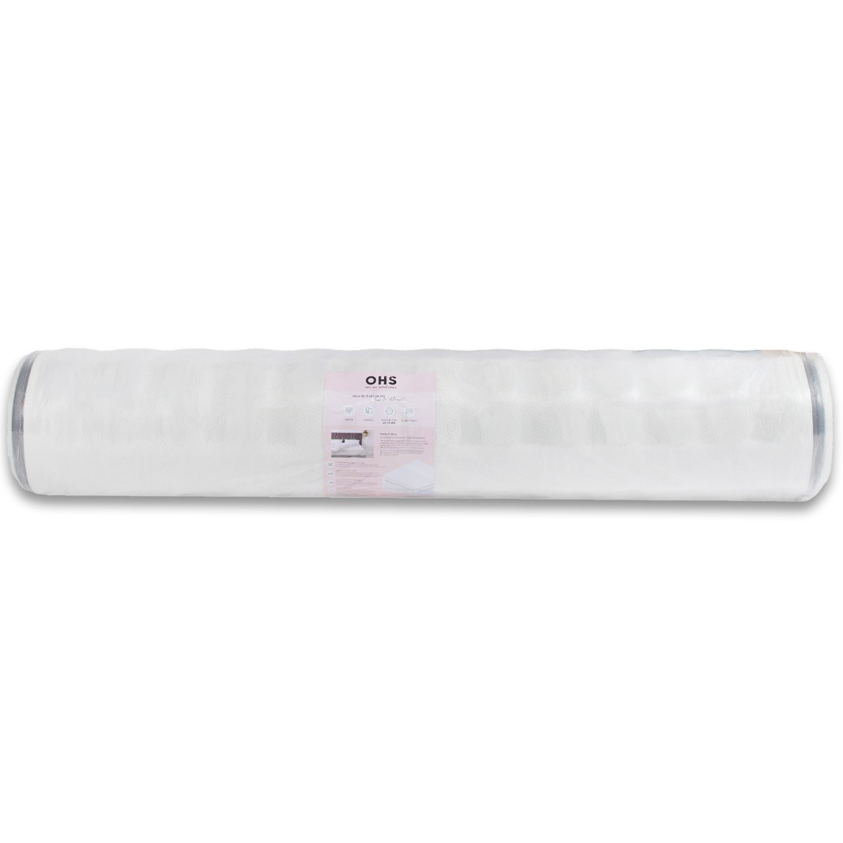 OHS Extra Comfort Memory Foam Spring Mattress, White/Grey Trim – Double>