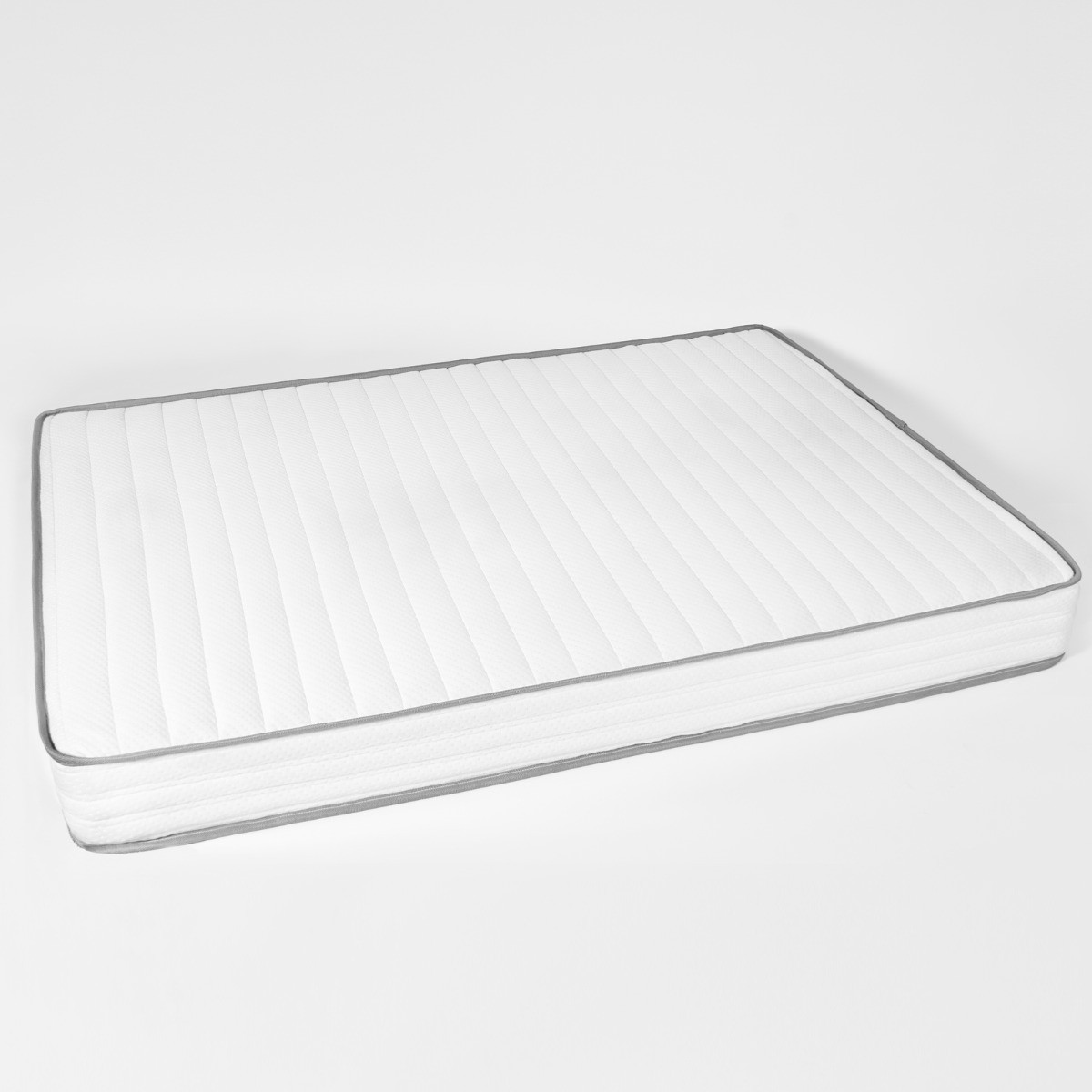 OHS Extra Comfort Memory Foam Spring Mattress, White/Grey Trim – Double>