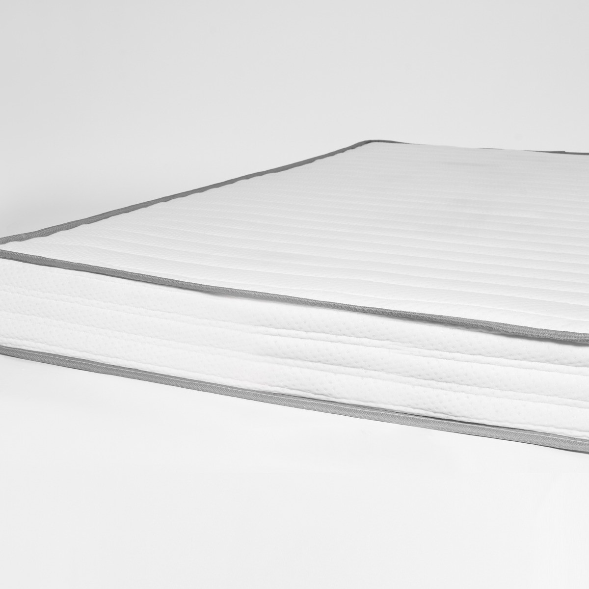 OHS Extra Comfort Memory Foam Spring Mattress, White/Grey Trim – Double>