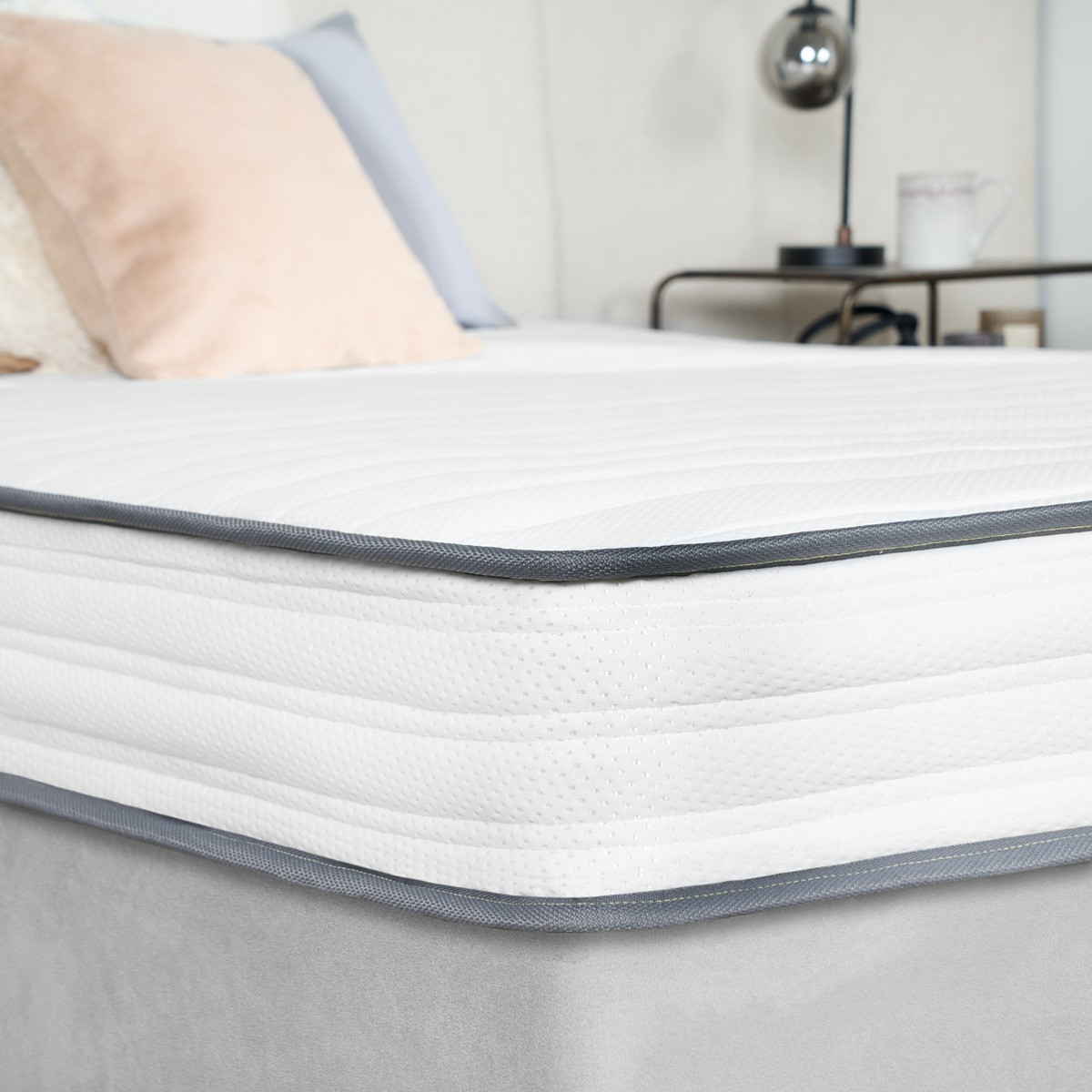 OHS Extra Comfort Memory Foam Spring Mattress White