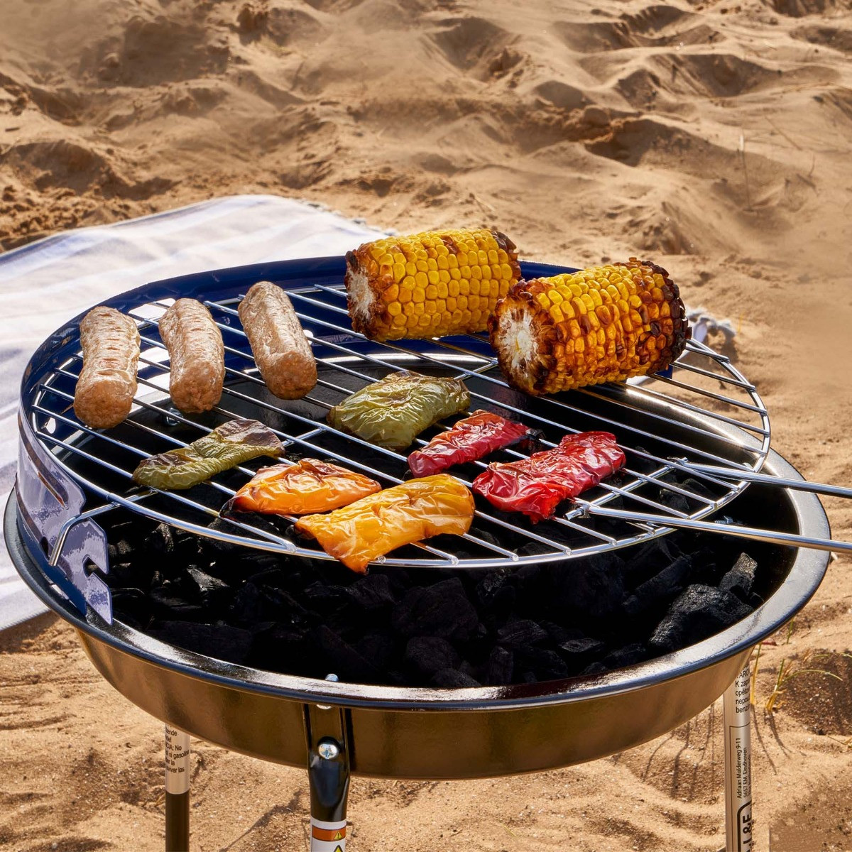 Portable Metal Barbecue Grill - 33 x 43cm>