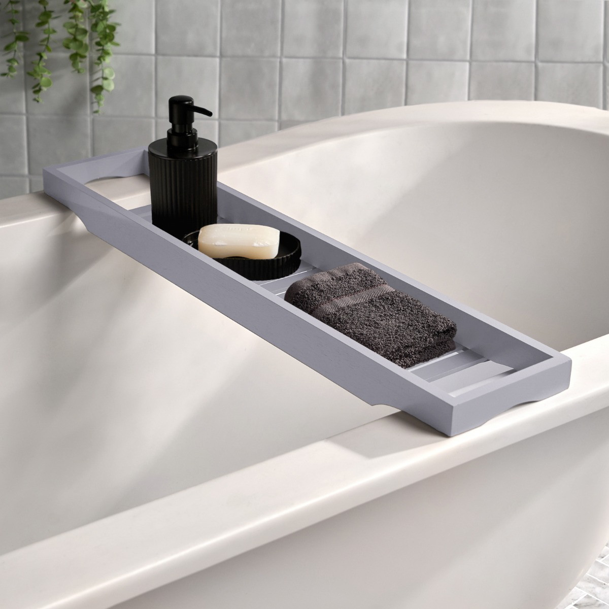 OHS Wooden Bath Rack - Charcoal>