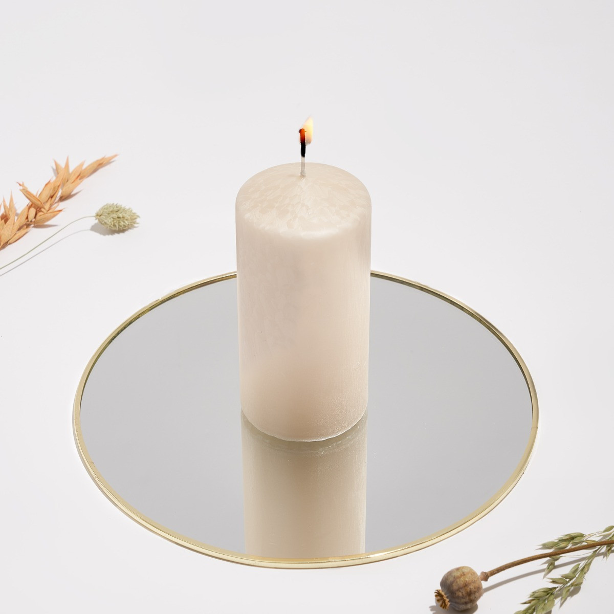 Pillar Candle, Medium - Cream>