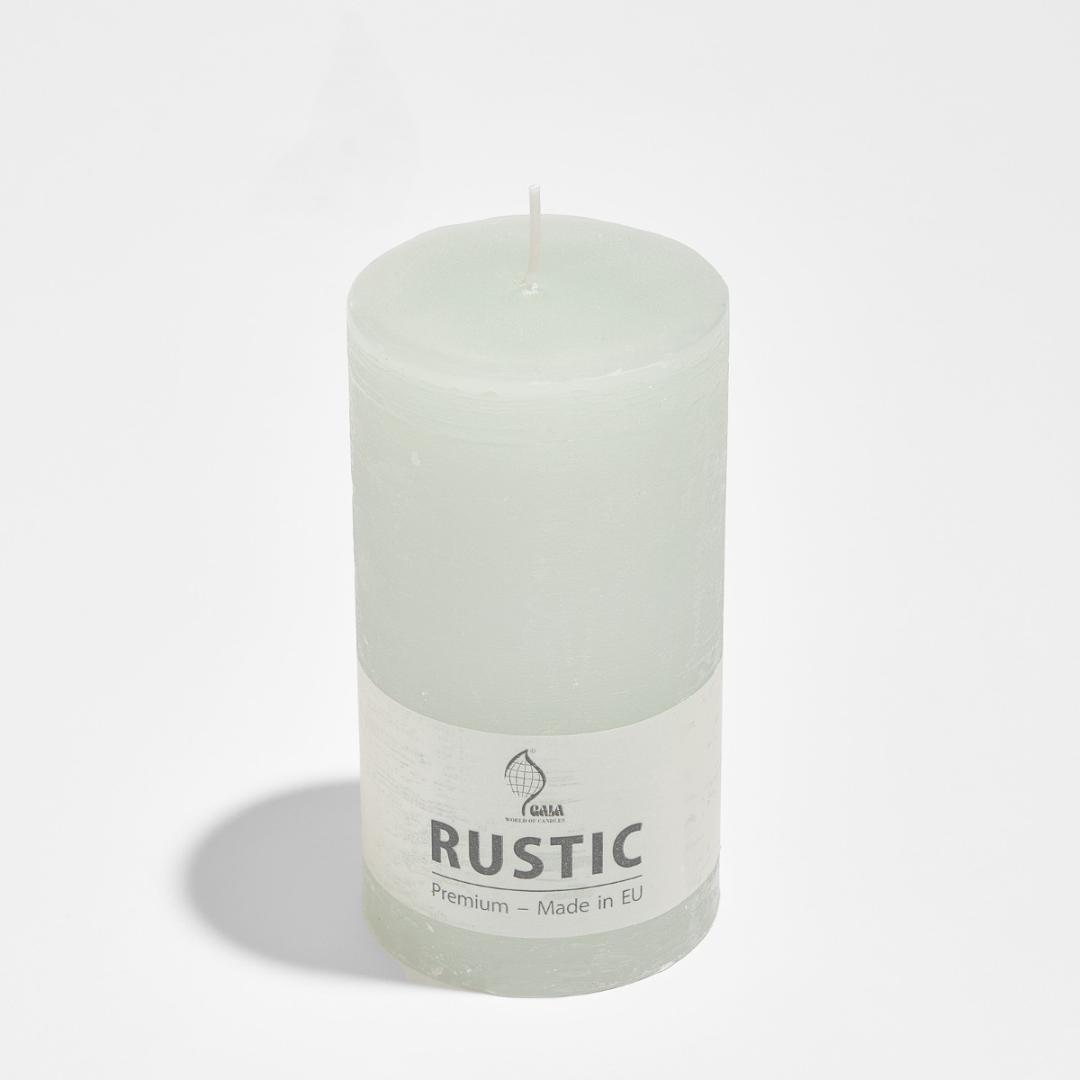 Rustic Pillar Candle, Large - Sage Green>