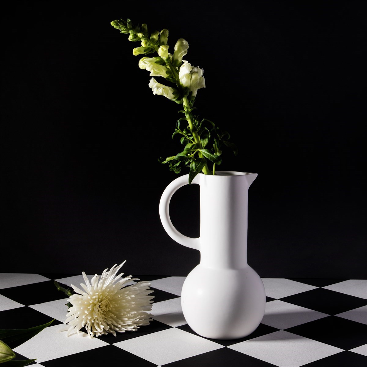 Sass & Belle Ampora Jug Vase - White>