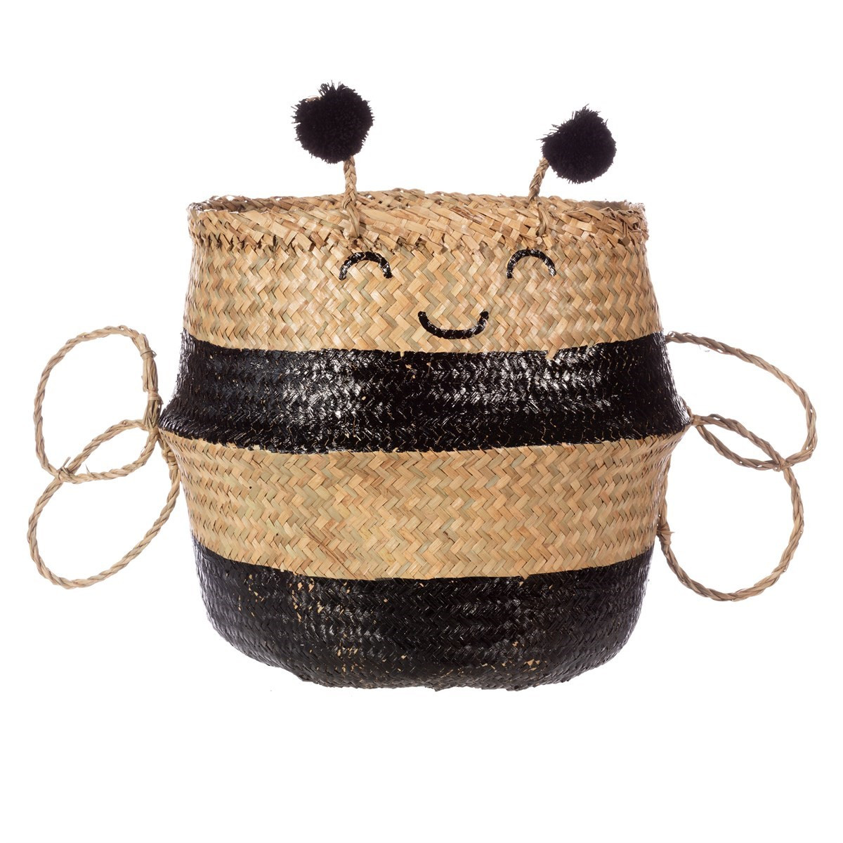 Sass & Belle Bee Storage Basket - Black>
