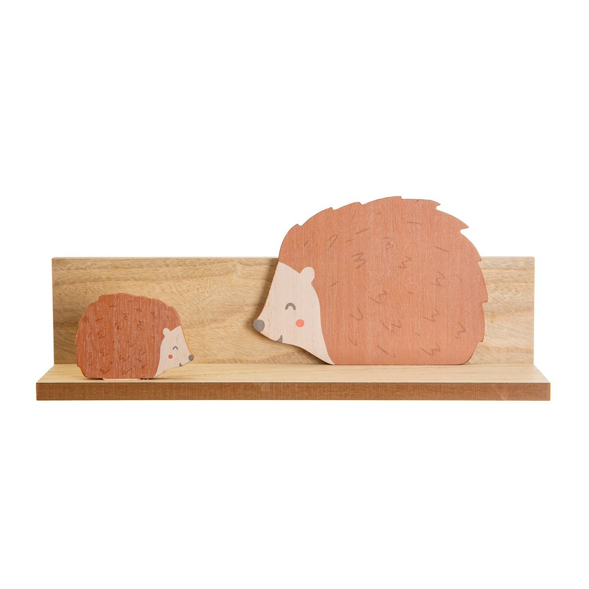 Sass & Belle Woodland Friends Shelf, Brown - Hedgehog>