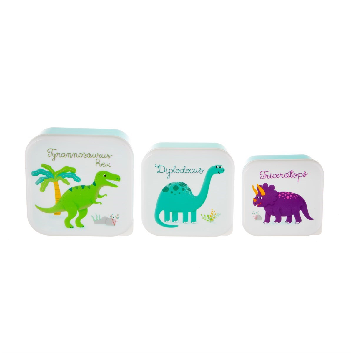 Sass & Belle Roarsome Dino Lunch Boxes, Blue - 3 Pack>