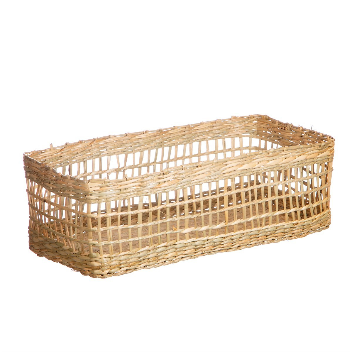 Sass & Belle Seagrass Rectangular Basket - Sand>