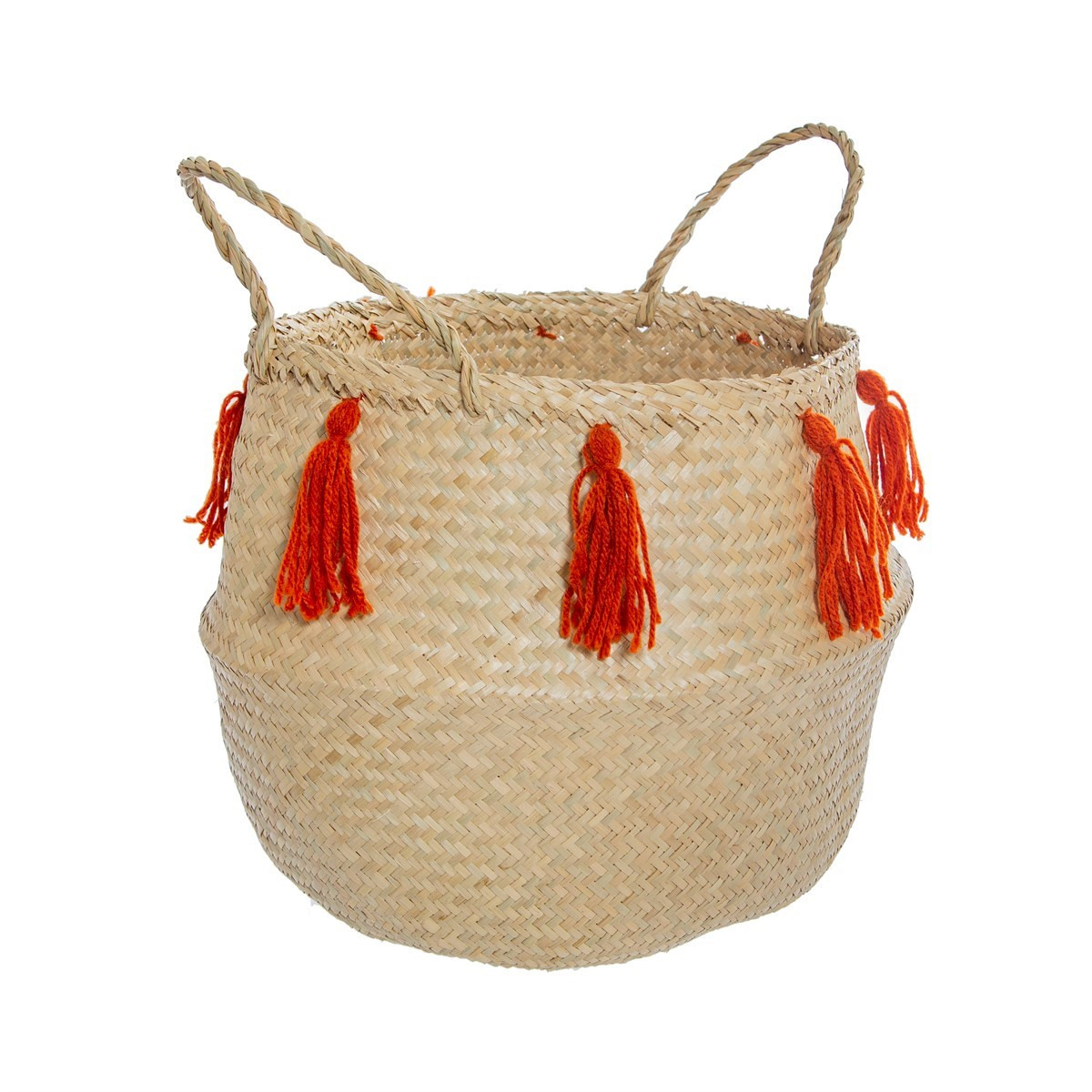 Sass & Belle Tassel Storage Basket - Terracotta>