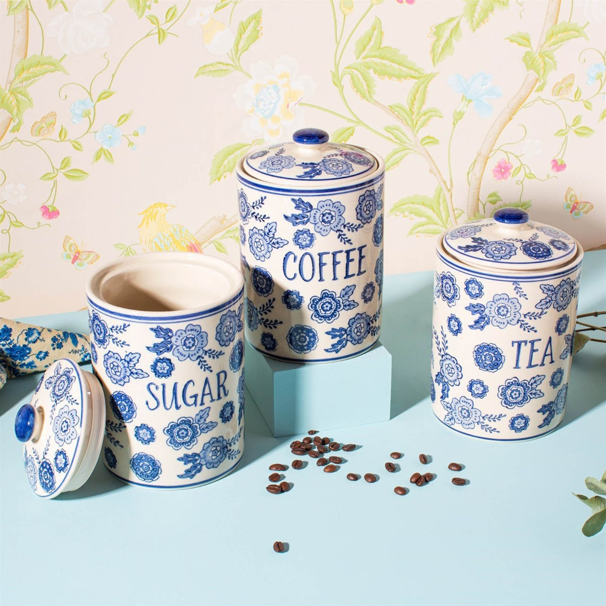 Sass & Belle Willow Tea Storage Jar - Blue>