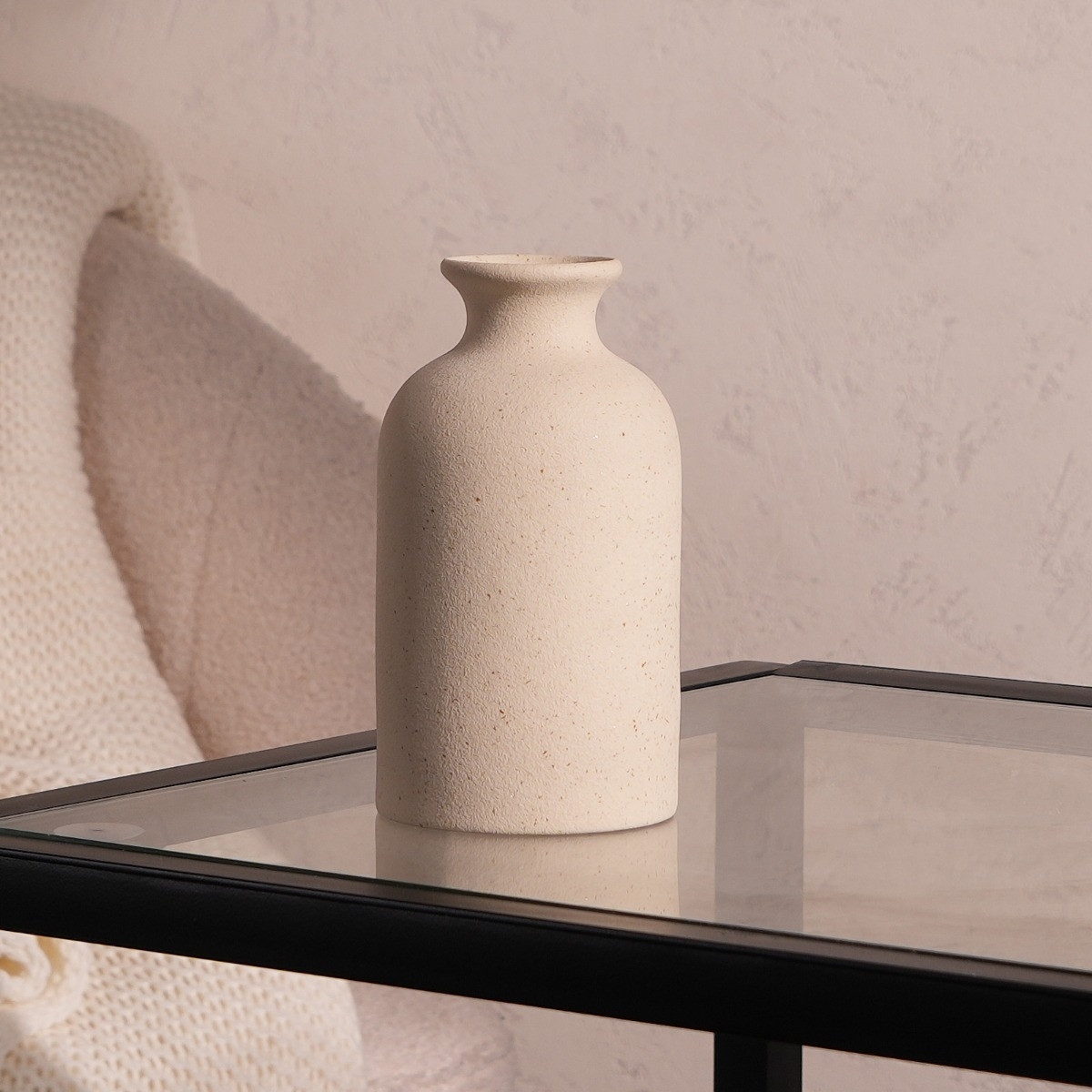 OHS Speckled Ceramic Bud Vase - Natural>