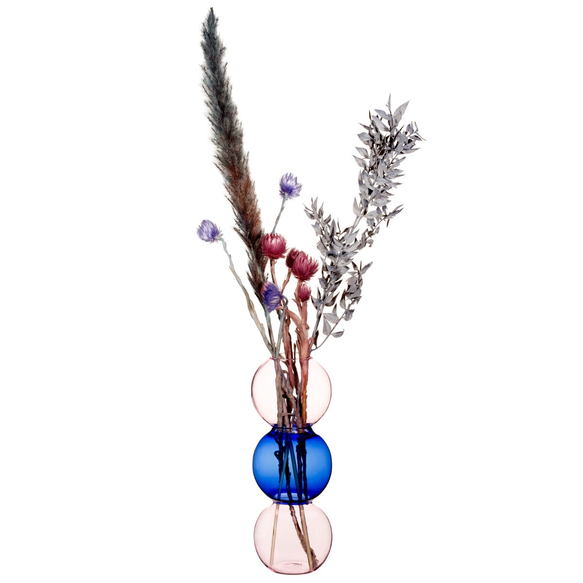 Sass & Belle Triple Bubble Vase - Blue & Pink>