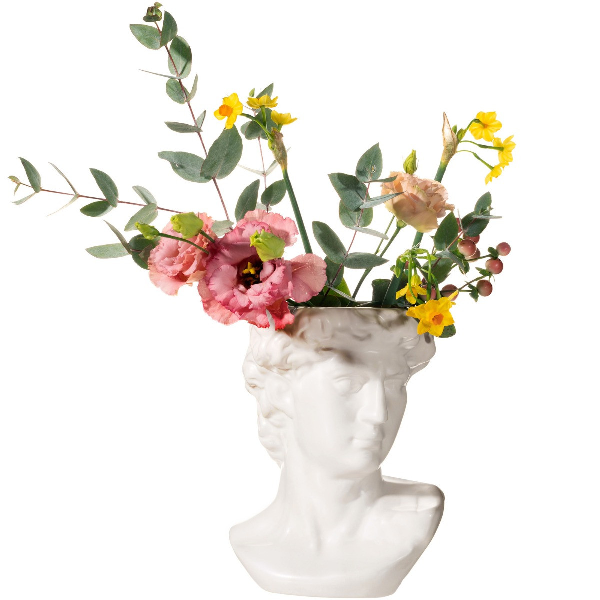Sass & Belle Greek Head Vase/Planter - White>