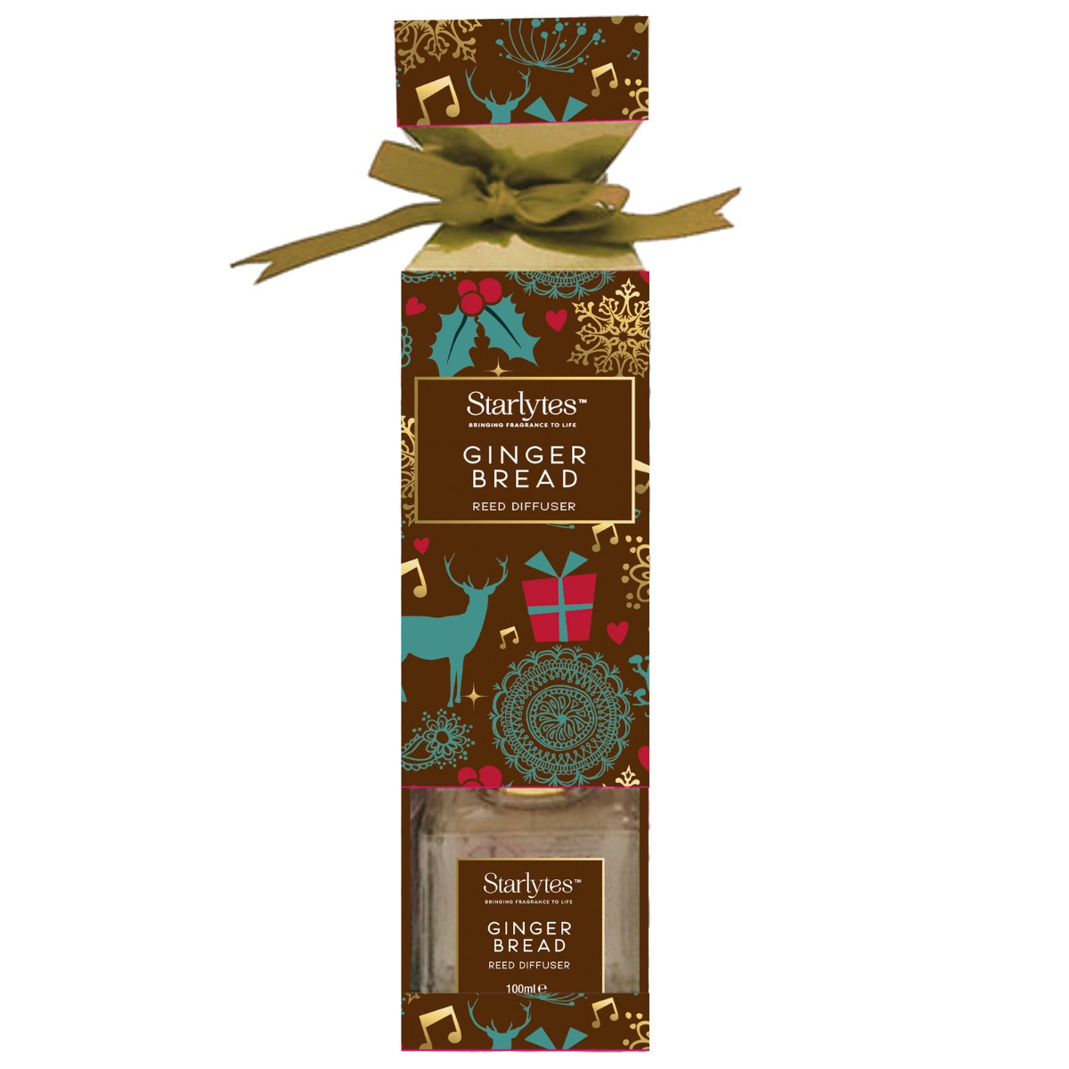 Starlytes Christmas Half Cracker Reed Diffuser - Gingerbread>