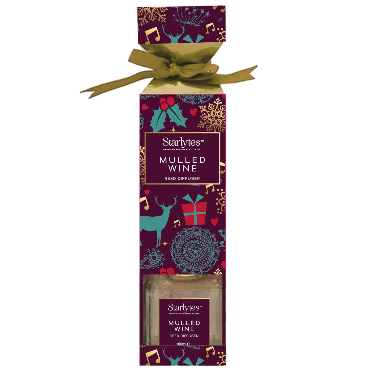 Starlytes Christmas Half Cracker Reed Diffuser - Mulled Wine>