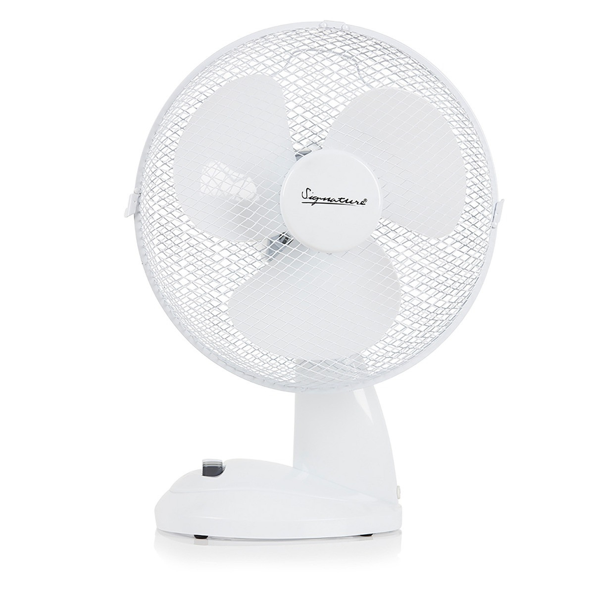 Signature Free Standing Cooling Desk Fan, White - 12">