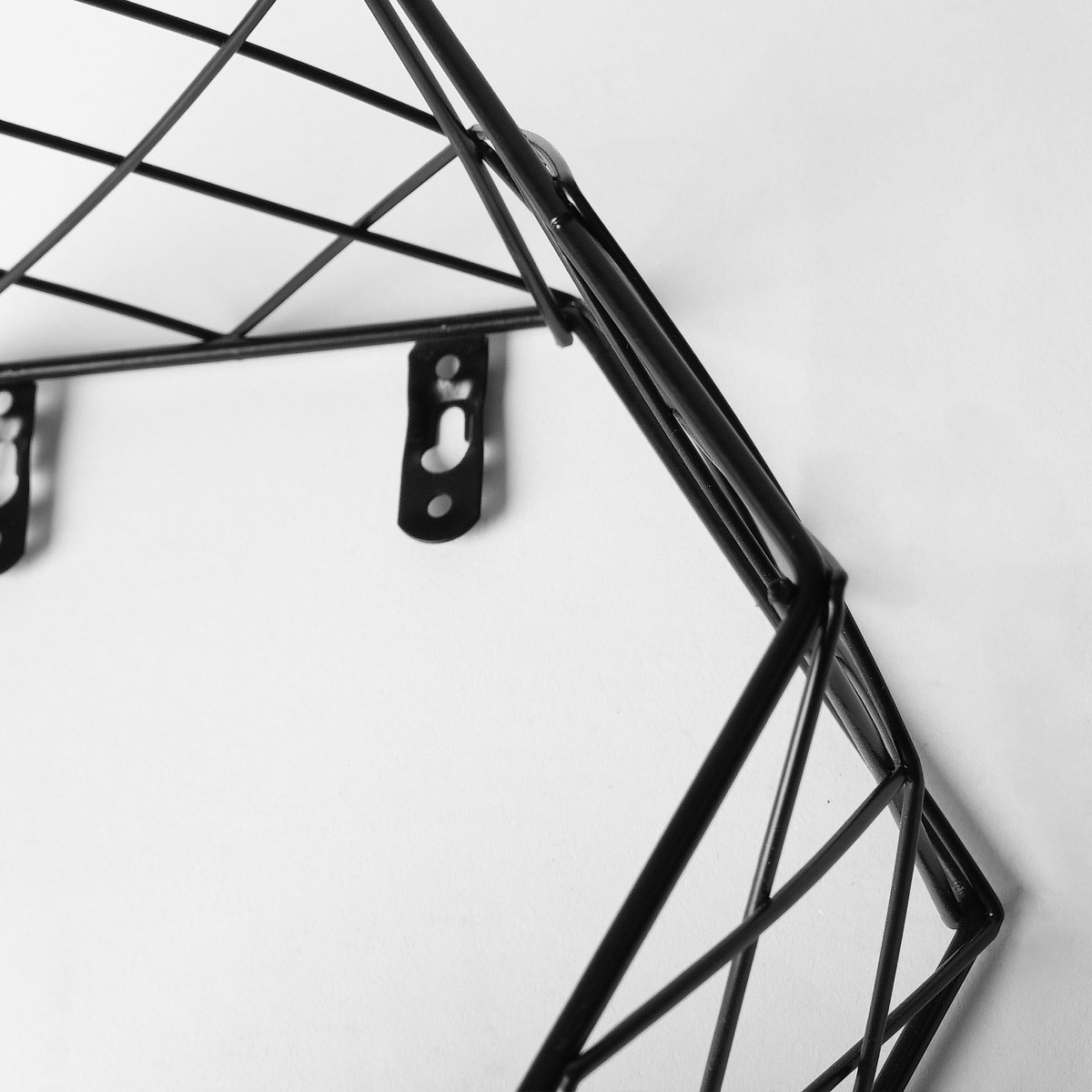 OHS Hexagon Iron Wall Rack Shelf - Black>