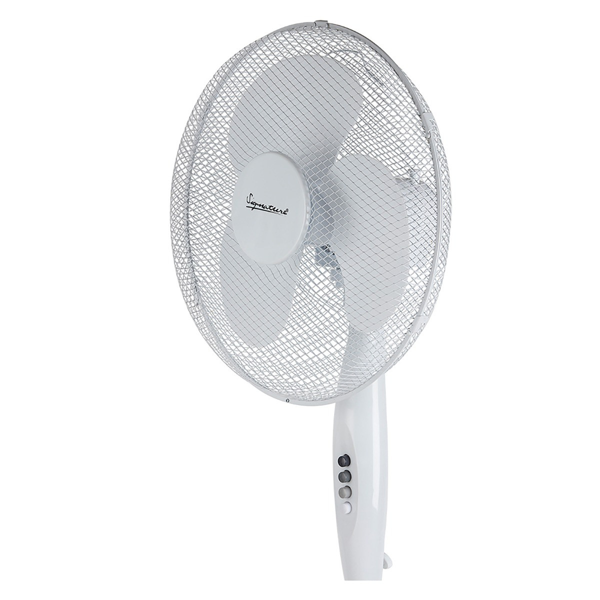 Signature Free Standing Cooling Pedestal Fan, White - 16">