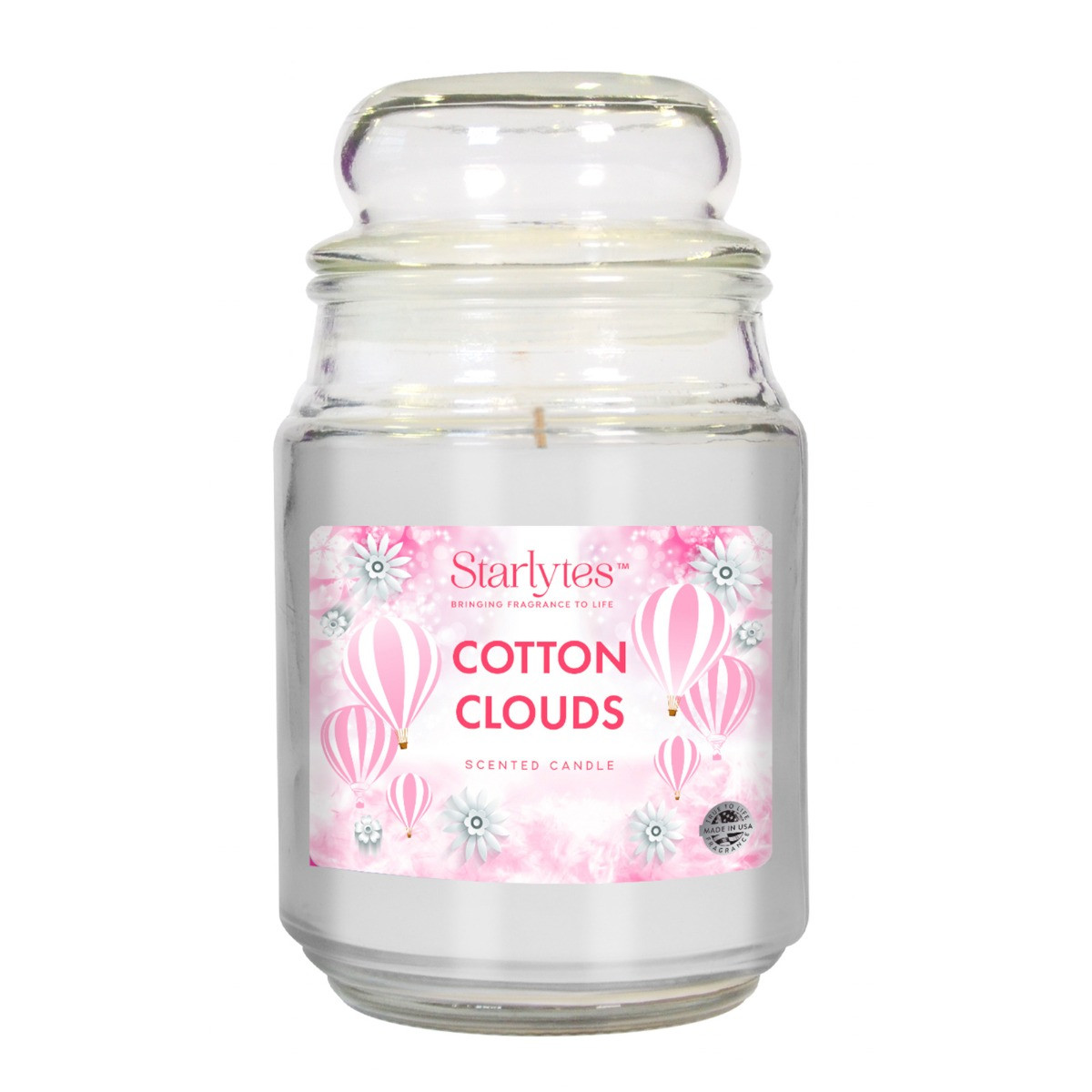 Starlytes 18oz Jar Candle - Cotton Clouds>