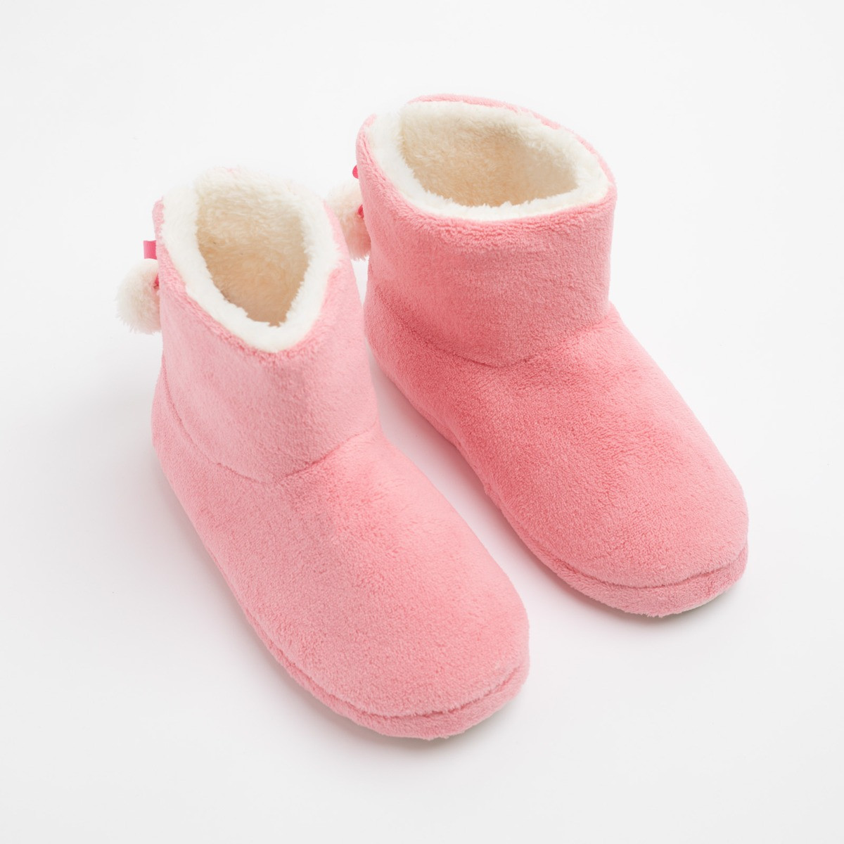 OHS Fluffy Boot Slippers - Blush>