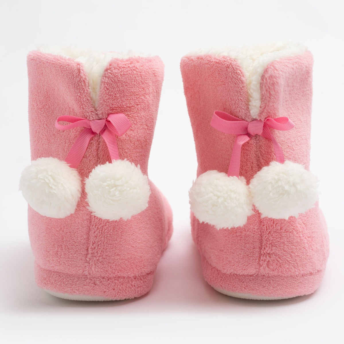 OHS Fluffy Boot Slippers - Blush>