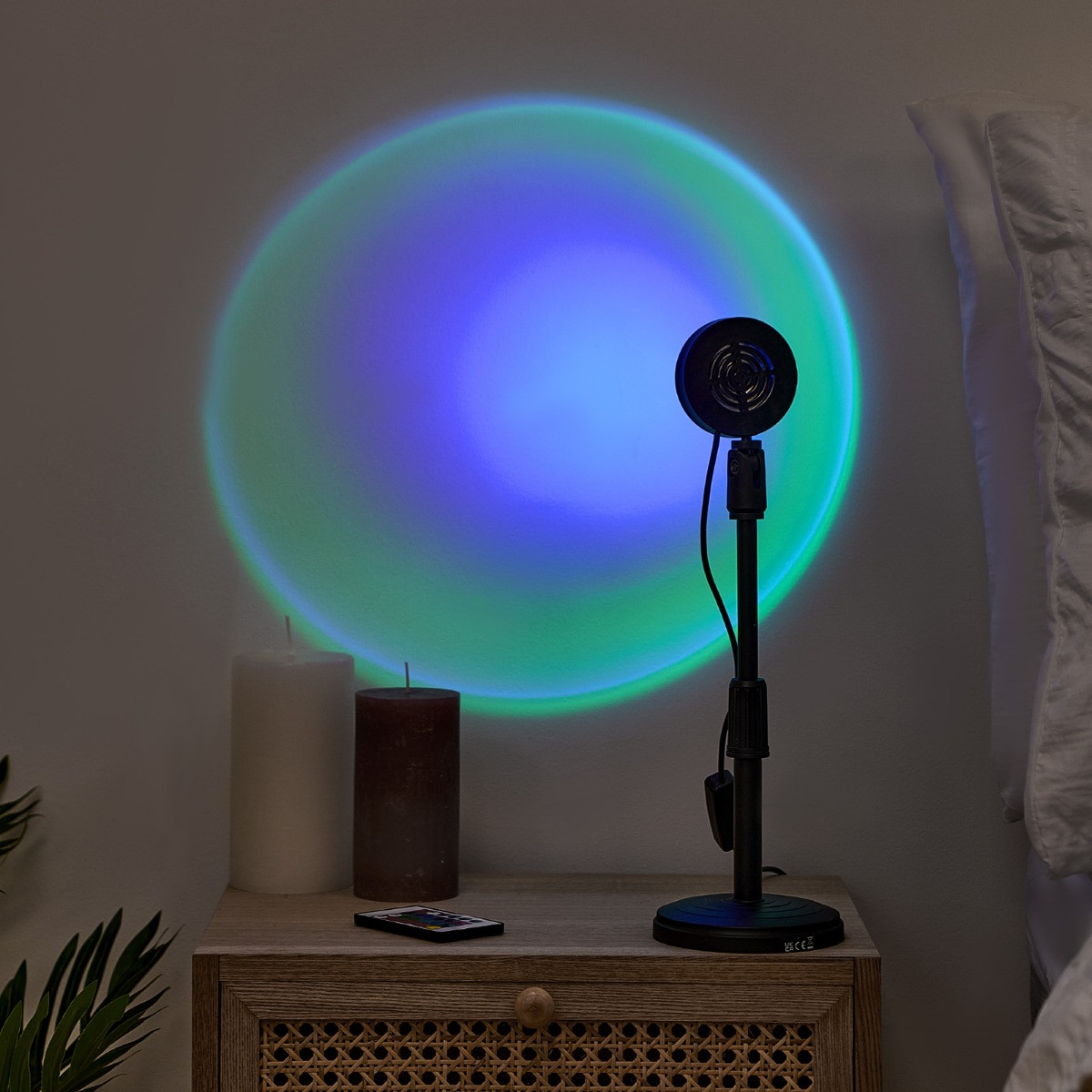 Sunset Mood Light Multicolour Projection Lamp with Remote Control>