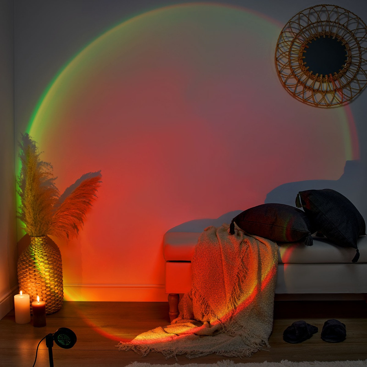 Sunset Mood Light Multicolour Projection Lamp with Remote Control>
