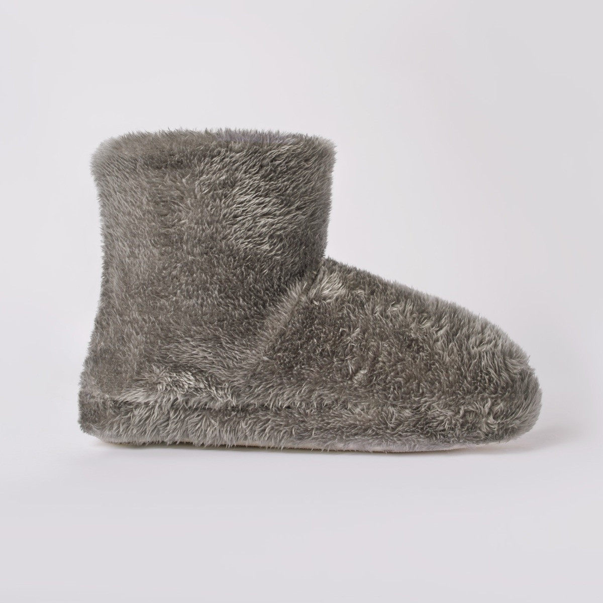 OHS Teddy Boot Slippers, Grey - Large>