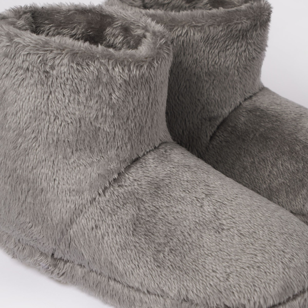 OHS Teddy Boot Slippers, Grey - Large>