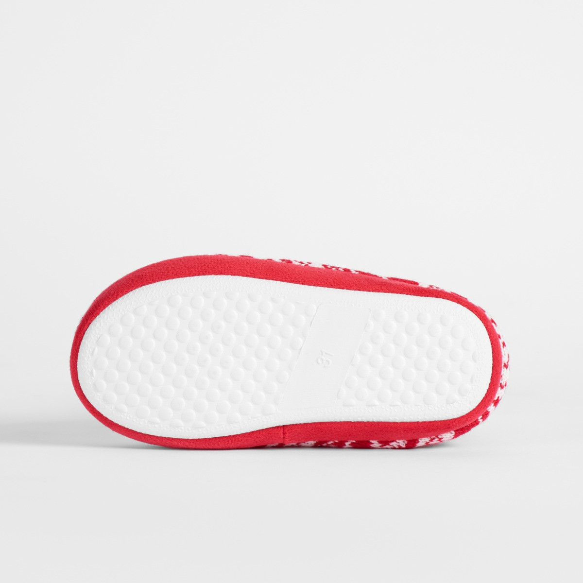 OHS Kids Christmas Nordic Print Knitted Boot Slippers - Red>