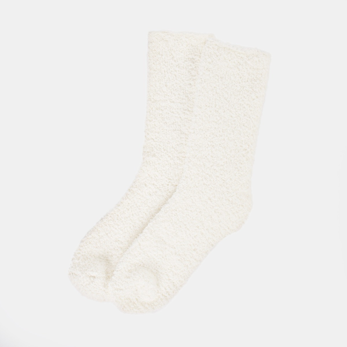 OHS Fluffy Fleece Socks - Cream>
