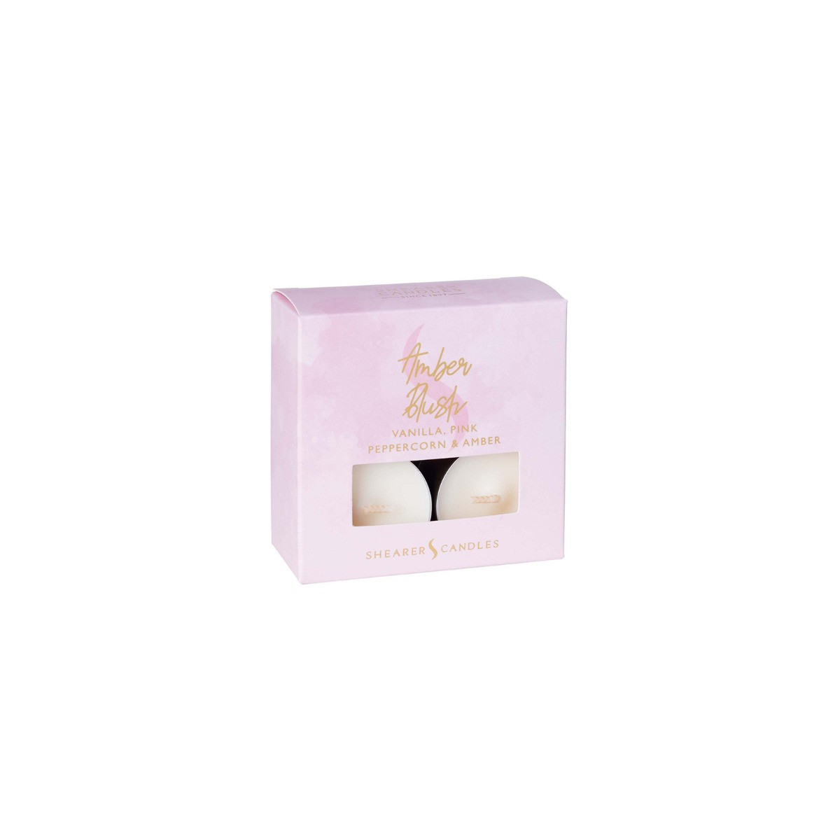 Shearer Candles Pack of 8 Tealights - Amber Blush>